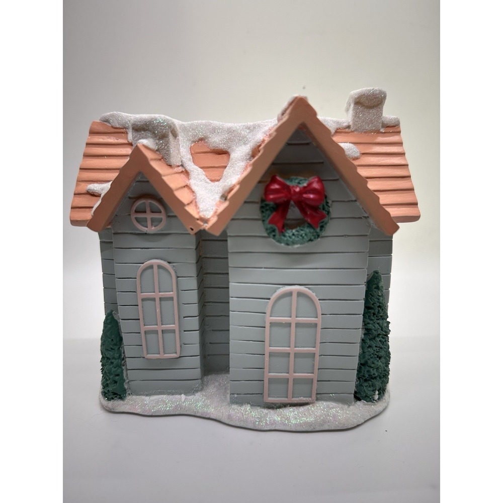 Yankee Candle SNOW GLOBE WONDERLAND‎ HOUSE Jar-Candle Holder EUC!